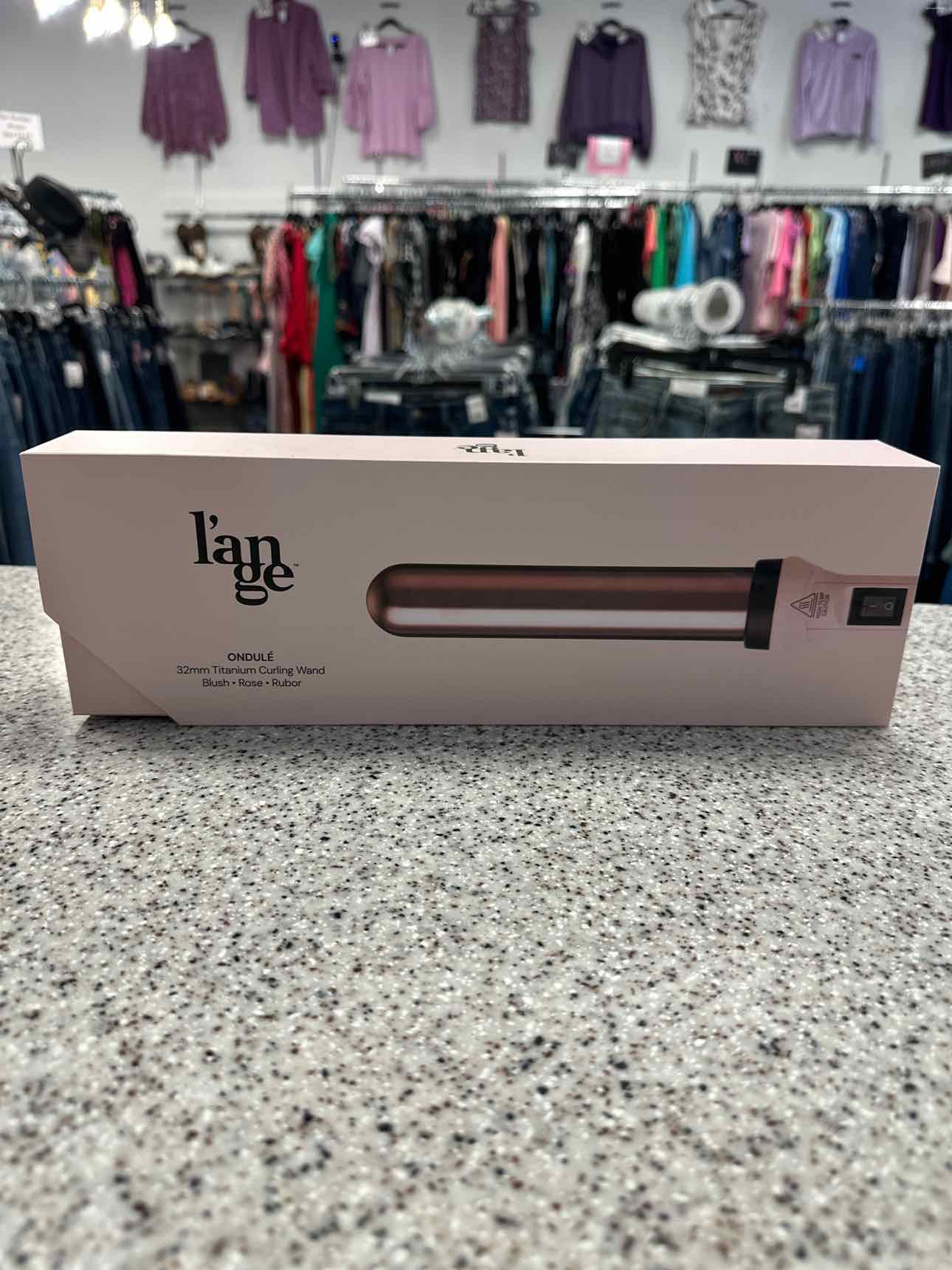 L’ange Lange Ondule Ondulé 32mm Titanium Curling Iron Wand Blush Rose Pink NEW