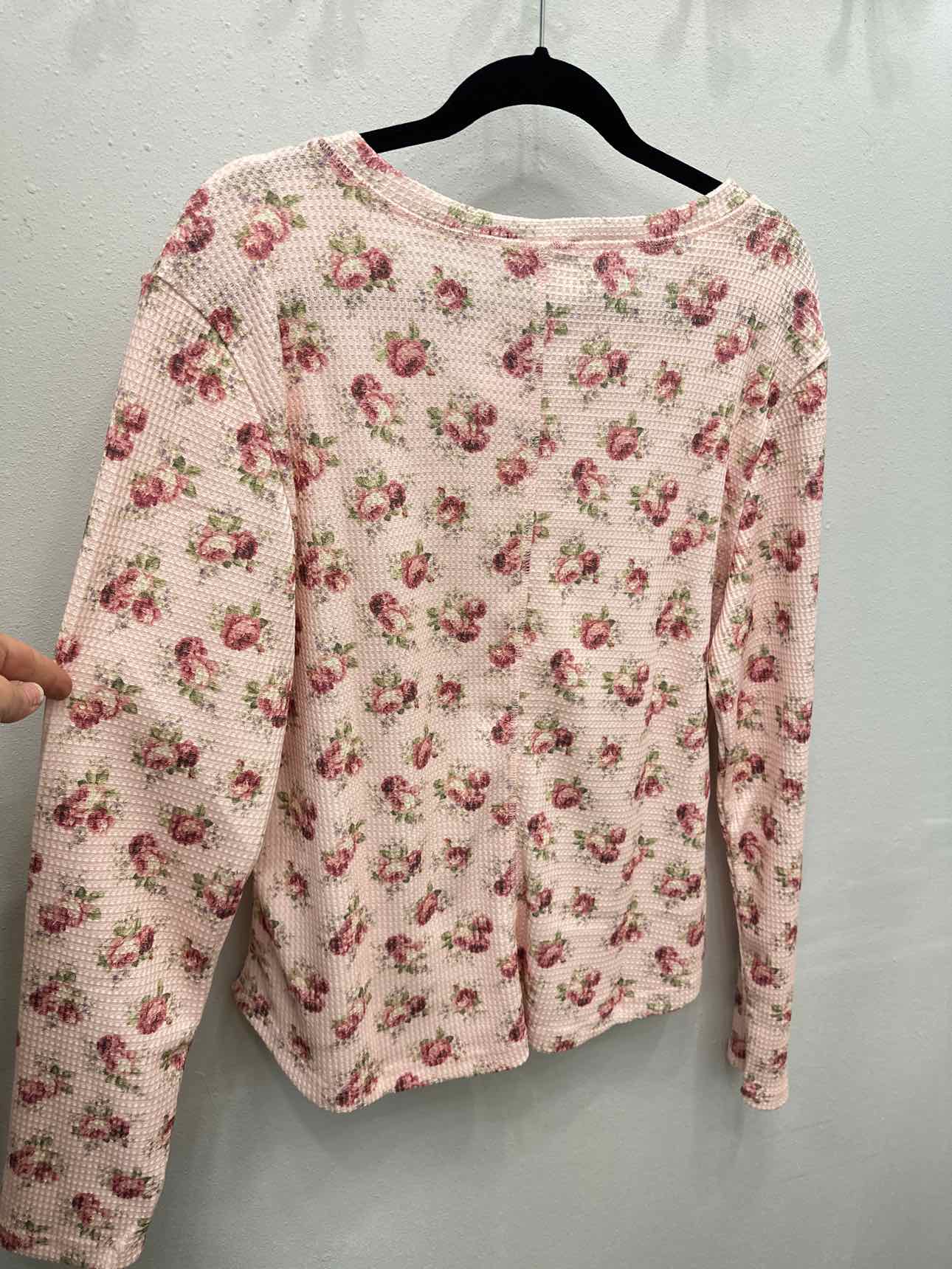 Kori Snap Button Waffle Long Sleeve Top