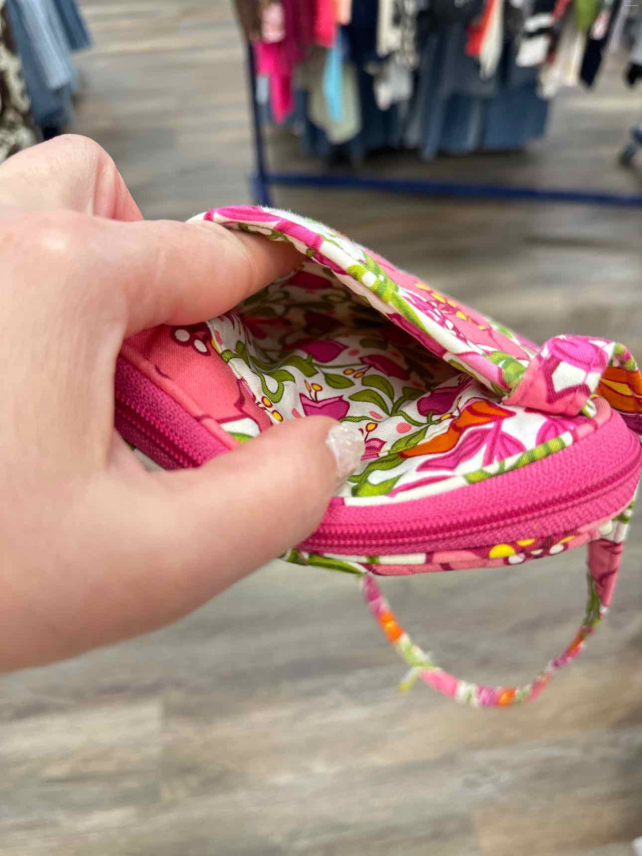 Vera Bradley Pink Lilli Bell Floral Slim Crossbody Handbags