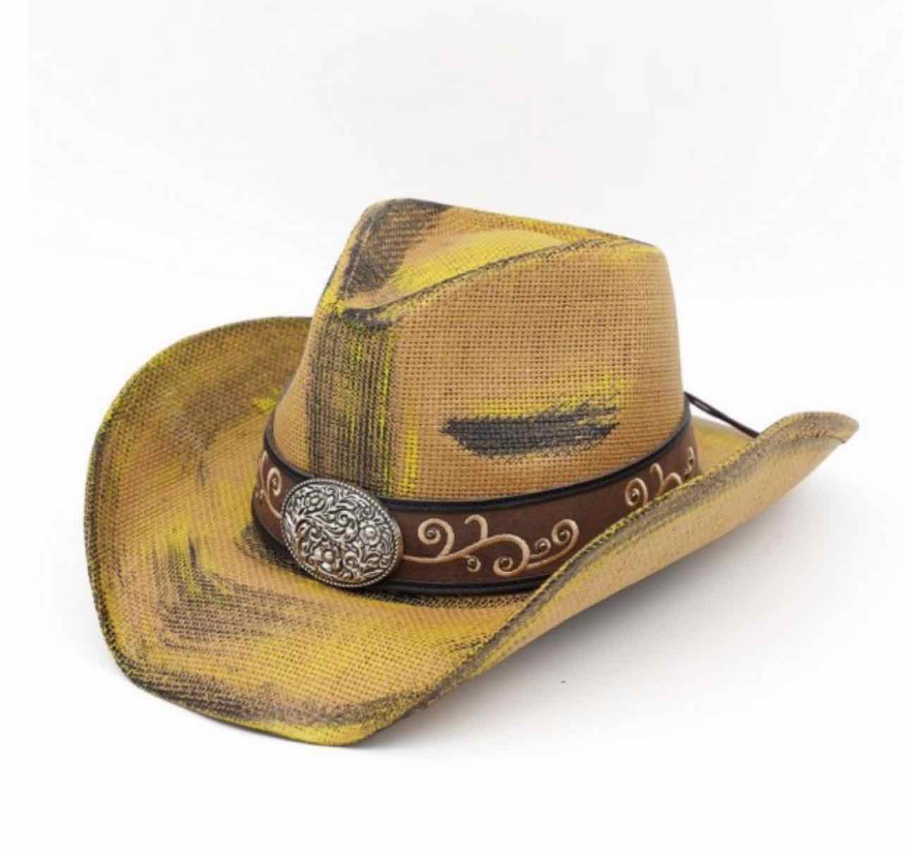 Snakeskin Print Cowboy Cowgirl Hat