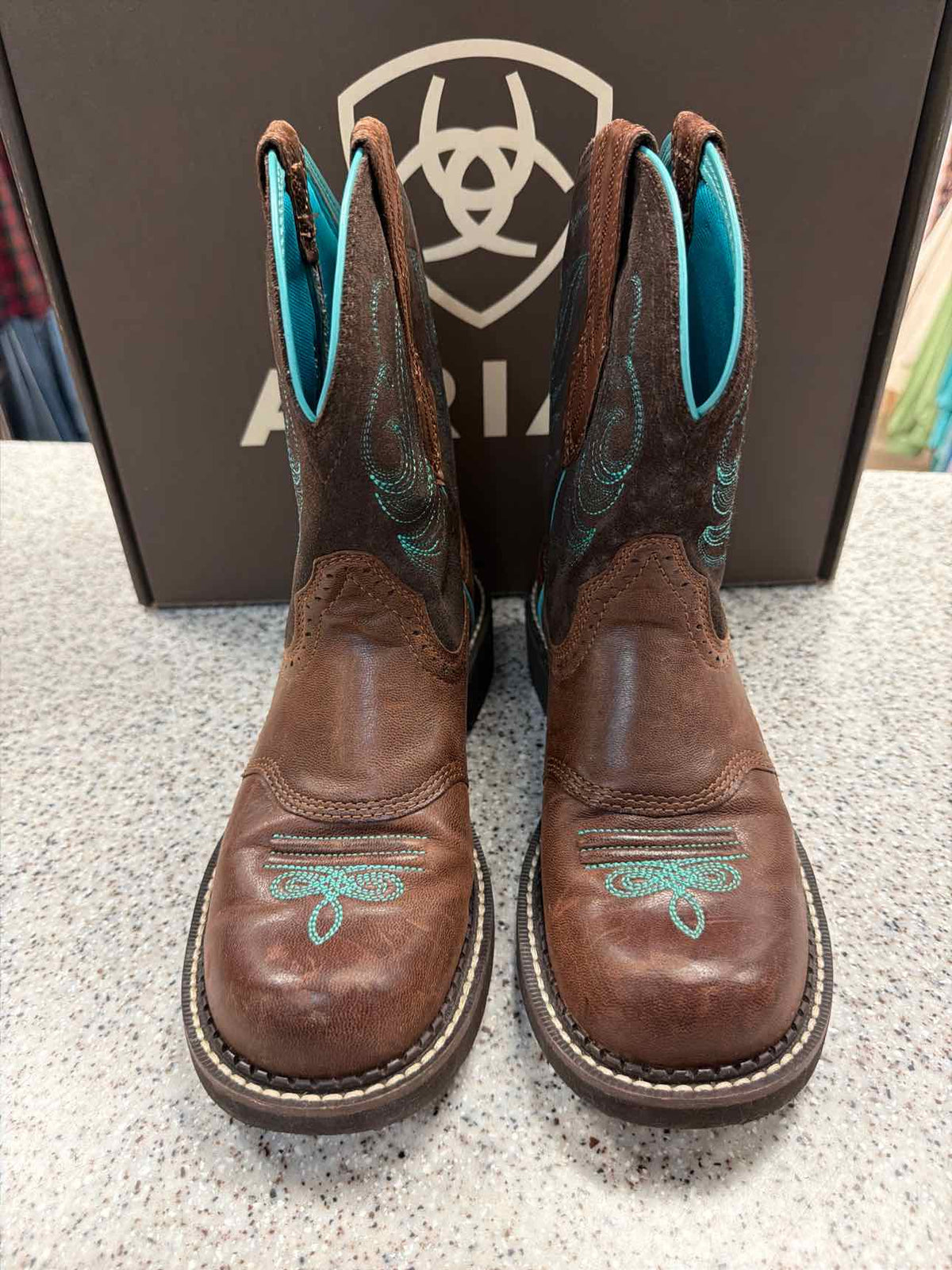 Ariat Women's Fatbaby Heritage Dapper Western Brown Leather Boots Size 7 1/2