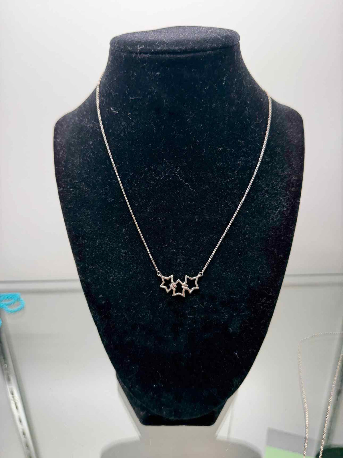 Tiffany & Co. Size 16" Triple Star Sterling Silver Necklace