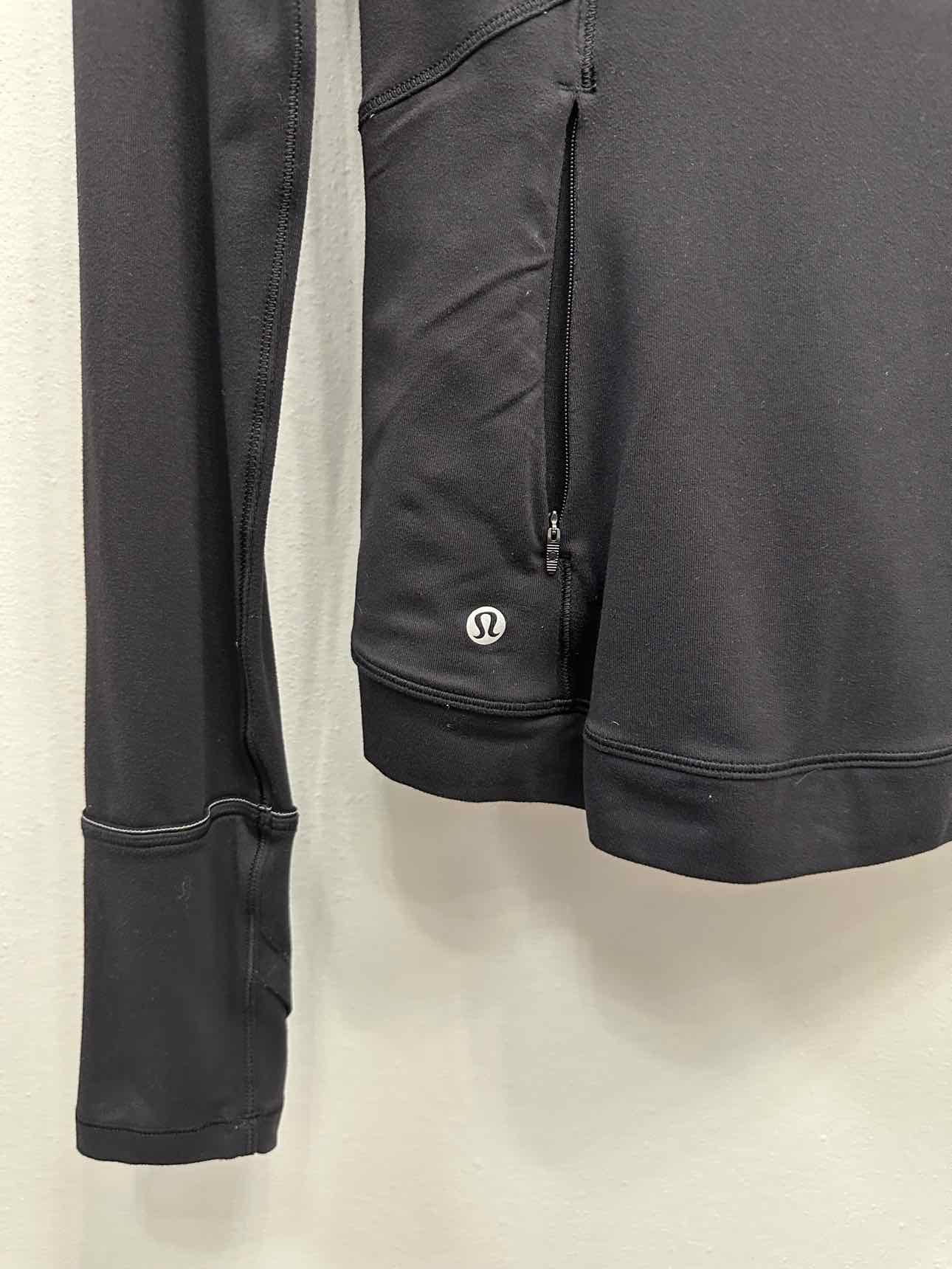 Lululemon It's Rulu Long Sleeve Crisscross Hem Thumbholes Size 4 Black Top