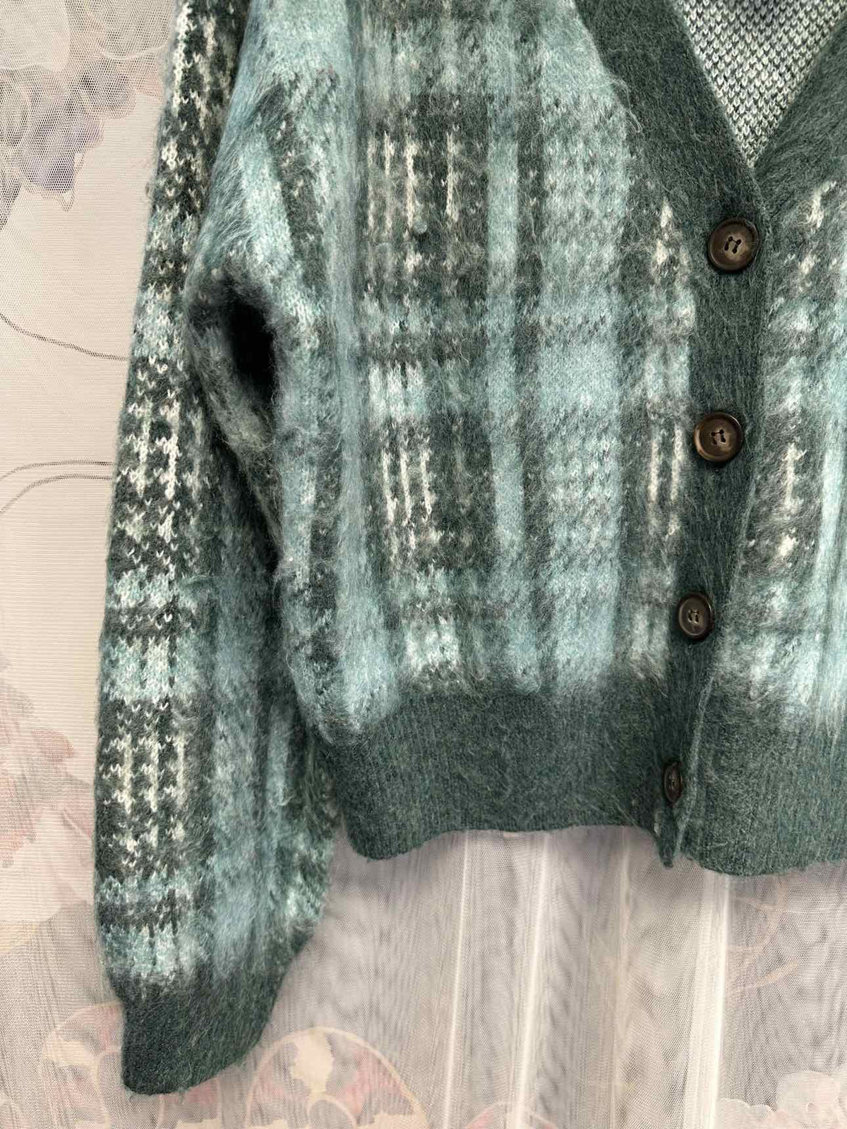 Cupcakes and Cash Size Small Blue Cardigan
