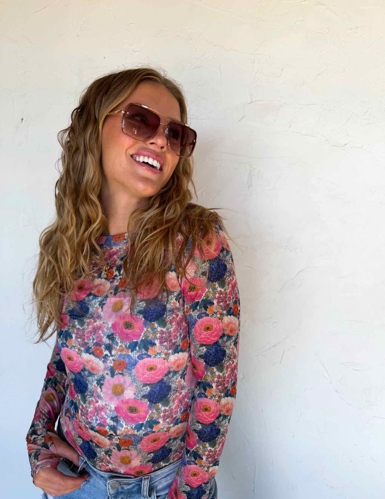 Spring Dress It Up Mesh Long Sleeve Top