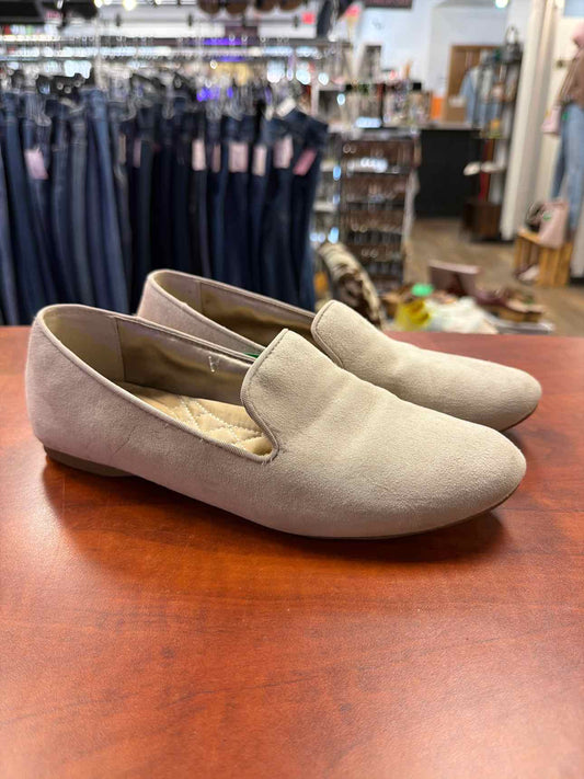 Birdies The Starling Loafers Gray Suede Finish Quilted Interior Size 6
