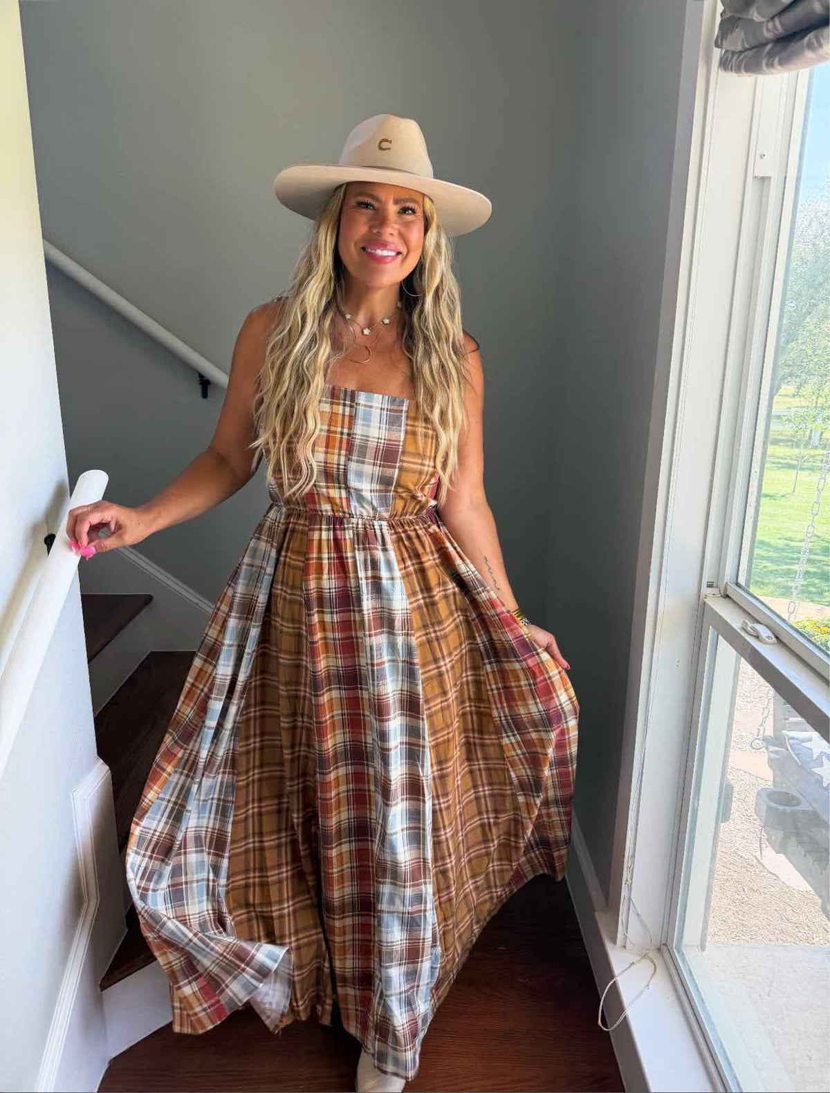 The Ashford Plaid Maxi Dress