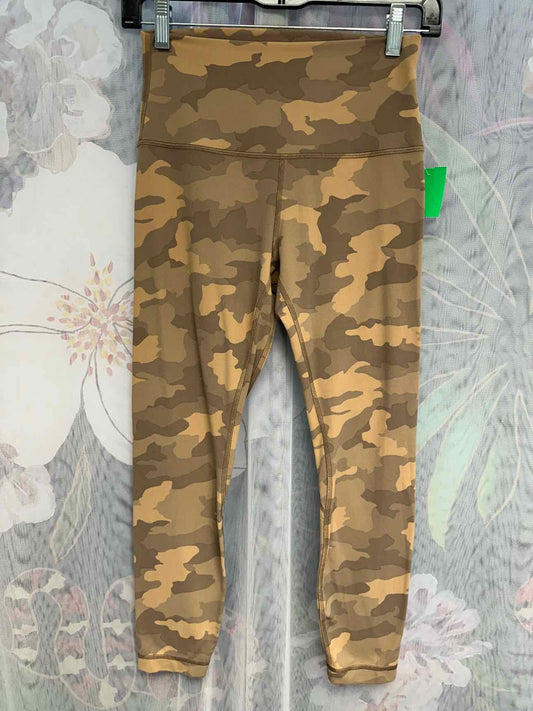 Lululemon Align High Rise Camo Size 6 Brown Leggings
