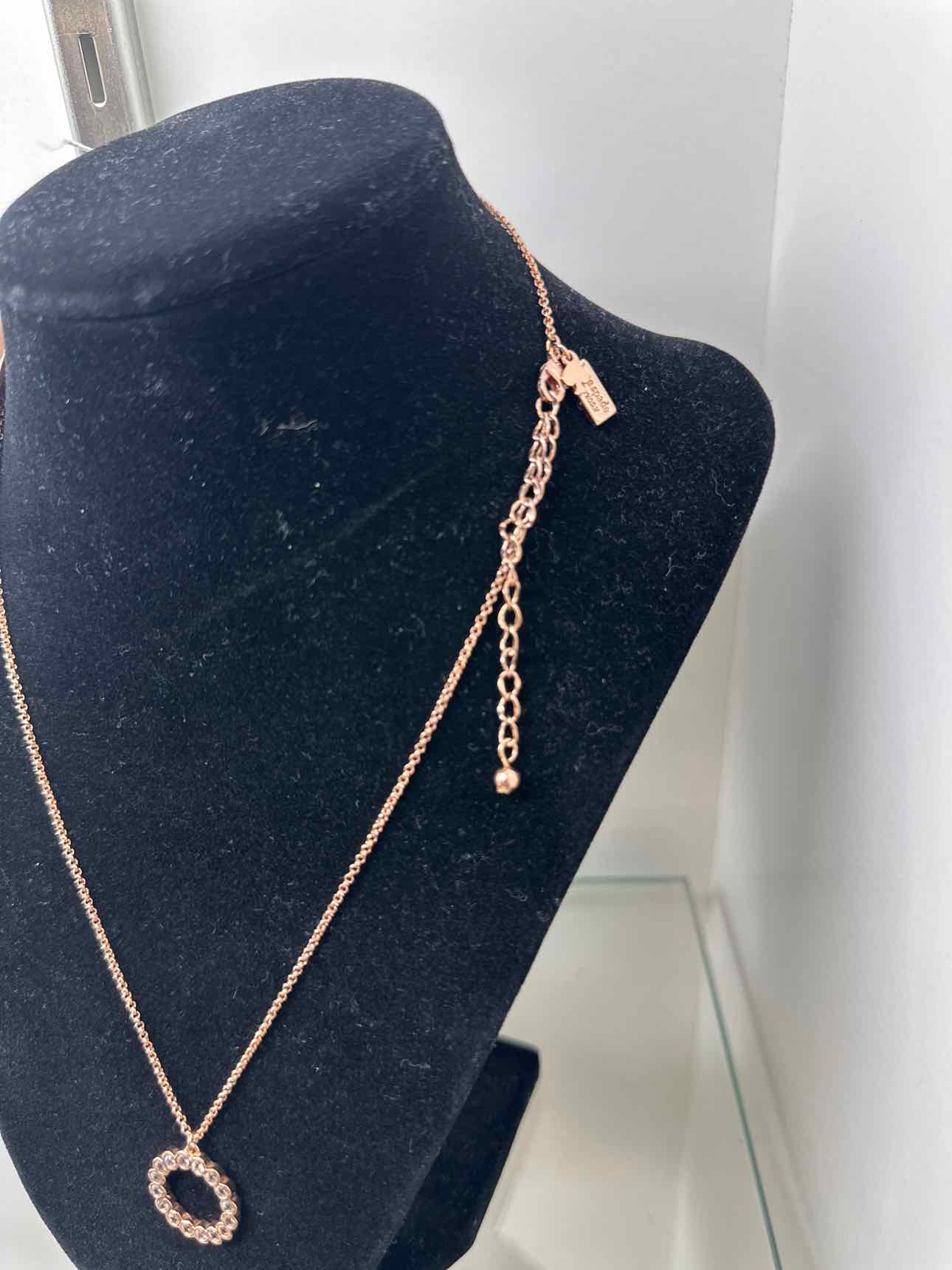 Kate Spade Full Circle Rhinestone Rose Gold Necklace NEW