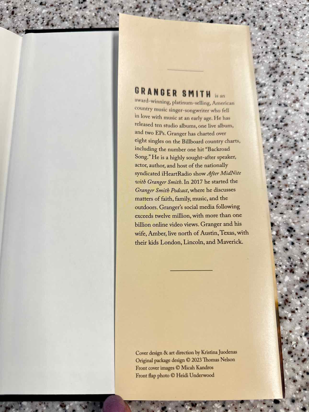 Like A River by Granger Smith (hardcover) Book