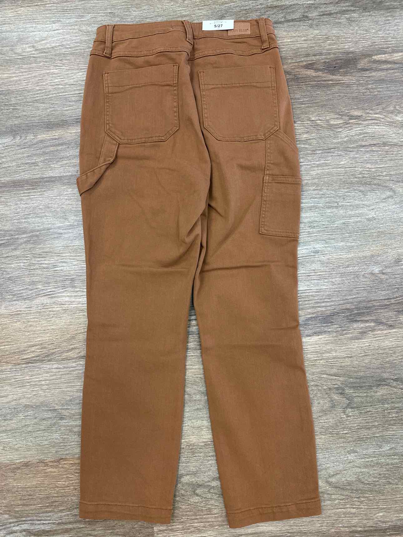 Judy Blue Size 5(27) High Waist Brown Denim Utility Slim Fit Jeans