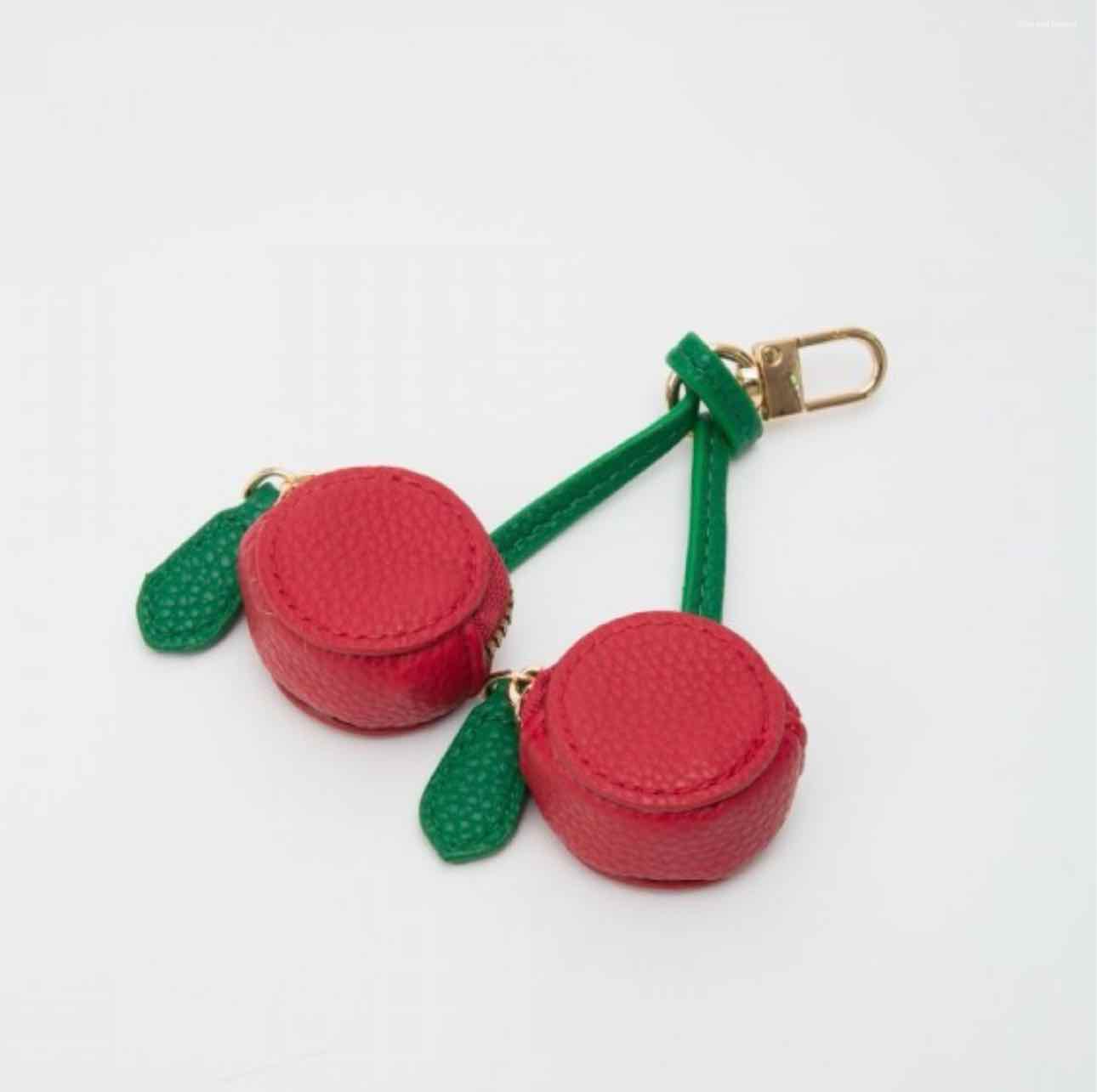 Vegan Leather Fruit Coin Pouch Zipper Pouch Bag Charm