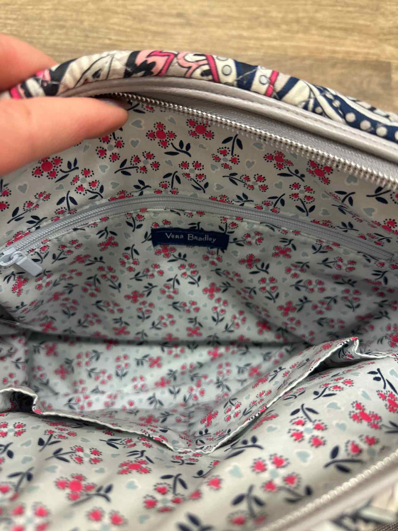 Vera Bradley On the Go Crossbody Gray and Pink Handbags