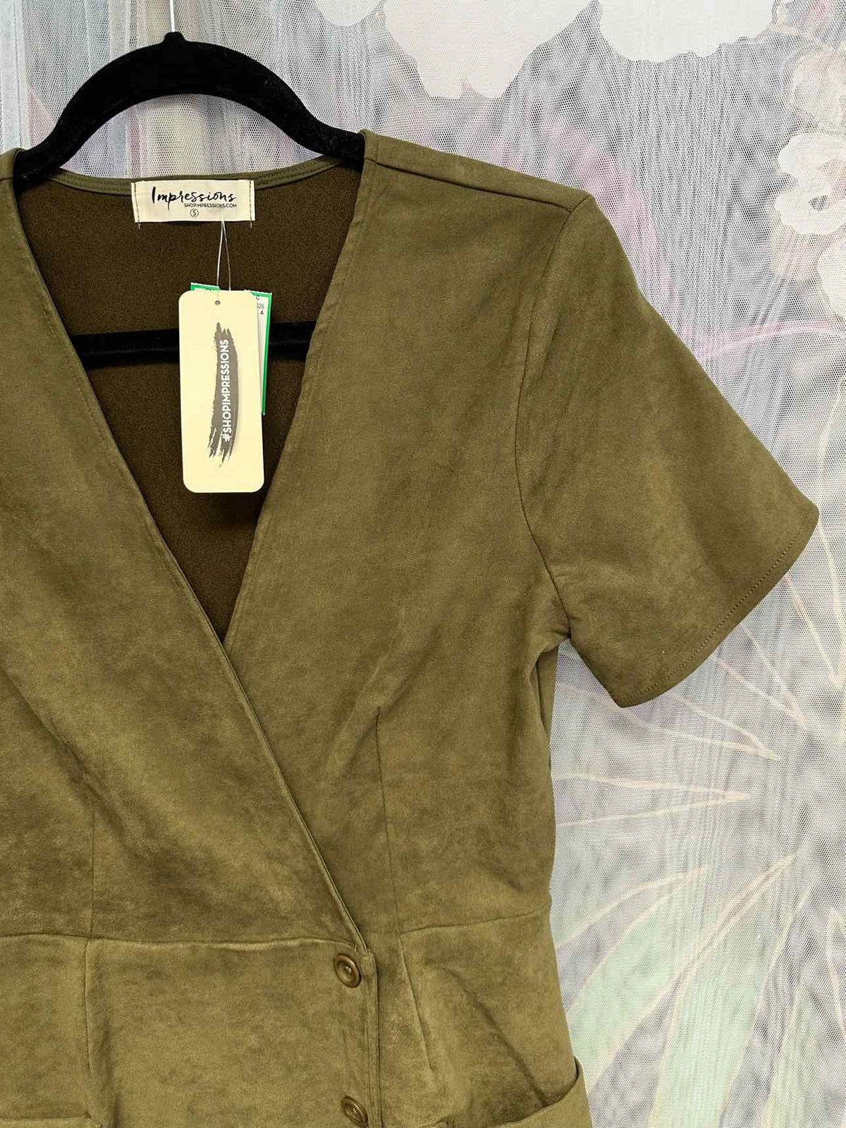 Impressions Size Small Olive Dress