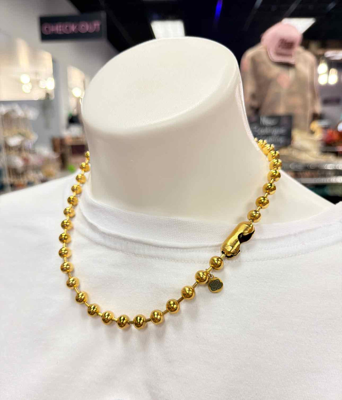 19" Ball Chain Gold-Tone Necklace