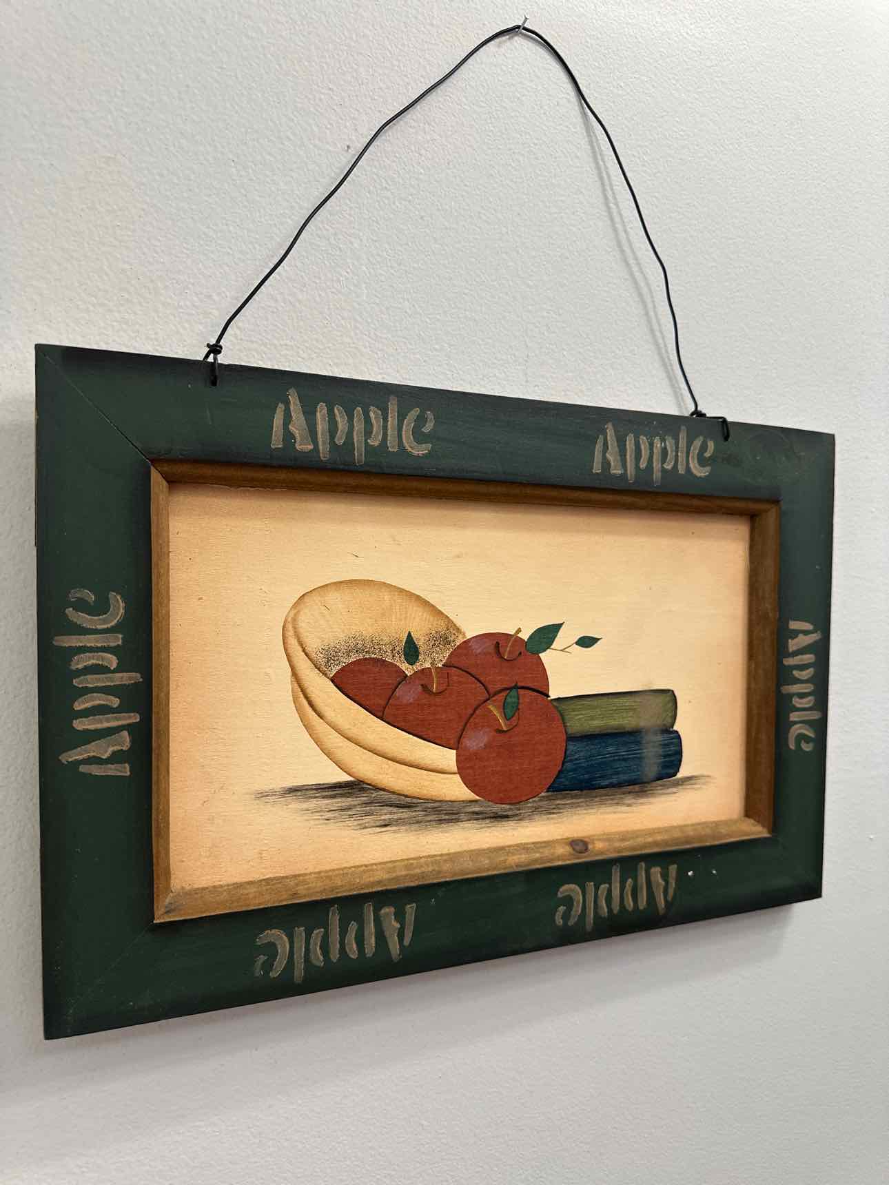 Apple Painted Picture Wall Hanging Home Decor