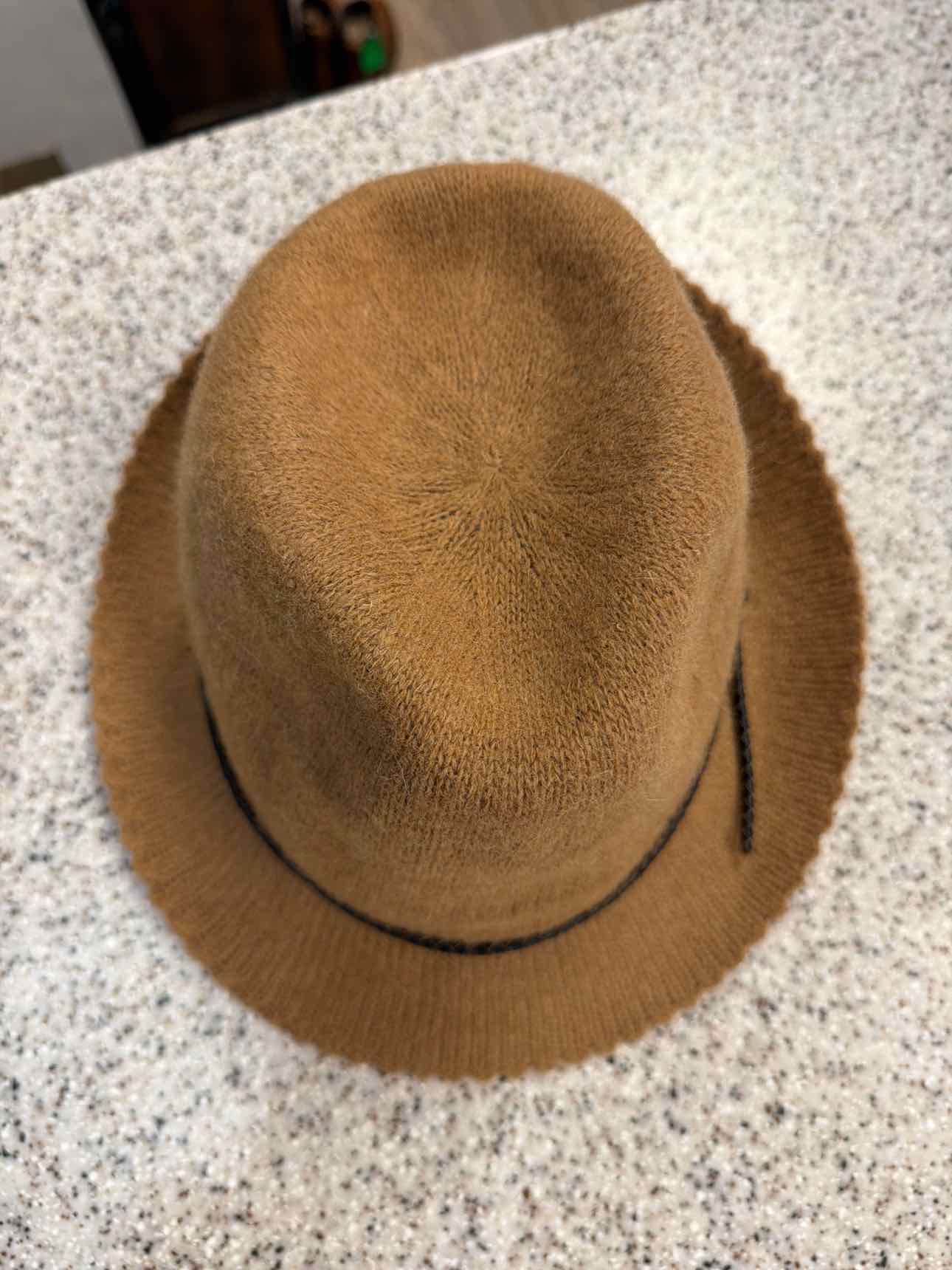 Adora NEW Adjustable Knit Fedora Wool Blend Brown Hat NEW NWT