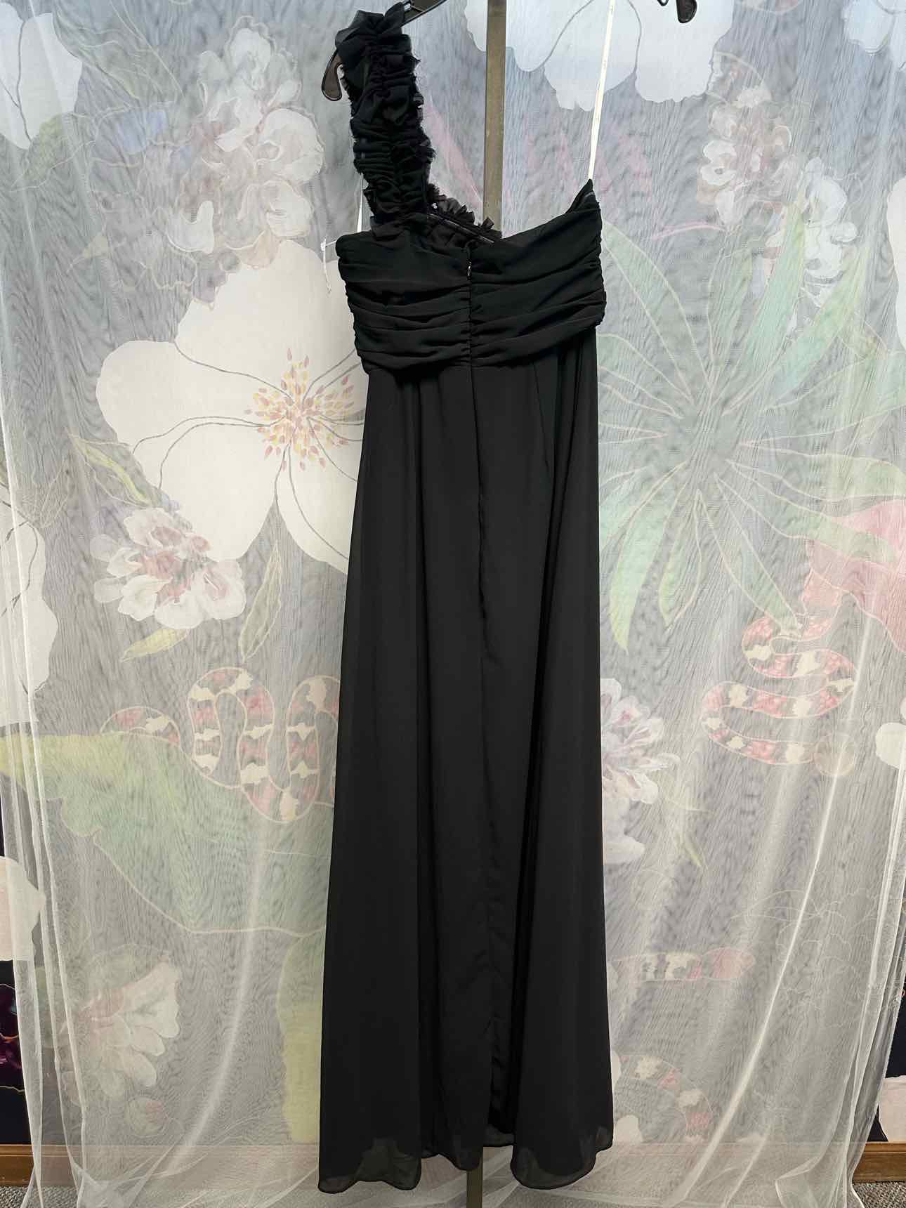 Lulus Size Small Black Formal Floor Length One Shoulder Dress