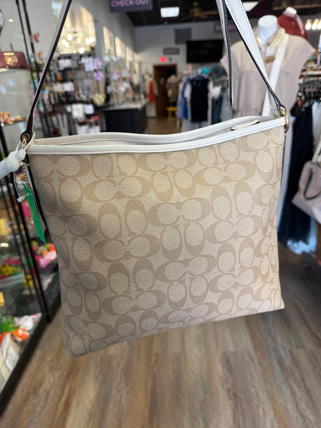 Coach Signature PVC Crossbody Tan Handbags