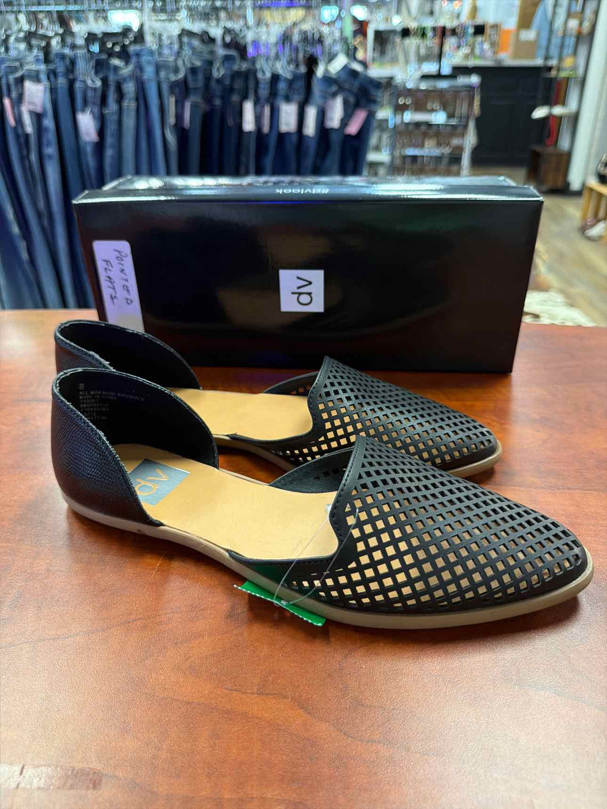 Dolce Vita Laynie d'Orsay Black Flats Size 8
