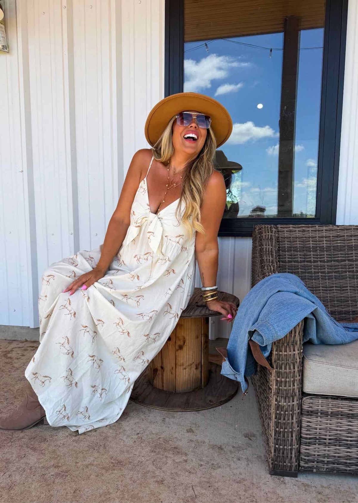 Country Western Charm Maxi Dress