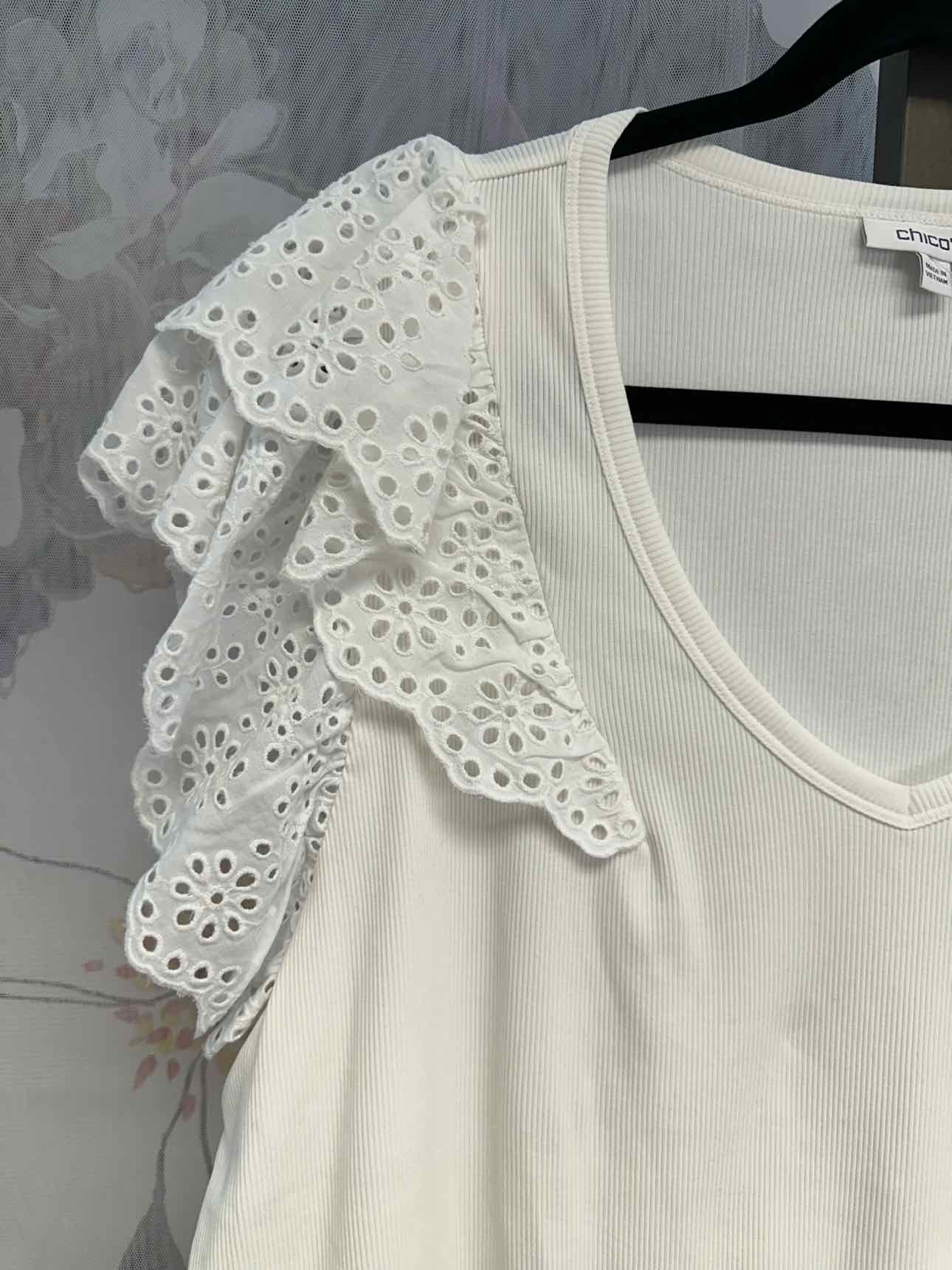 Chico's Size 3 White Top
