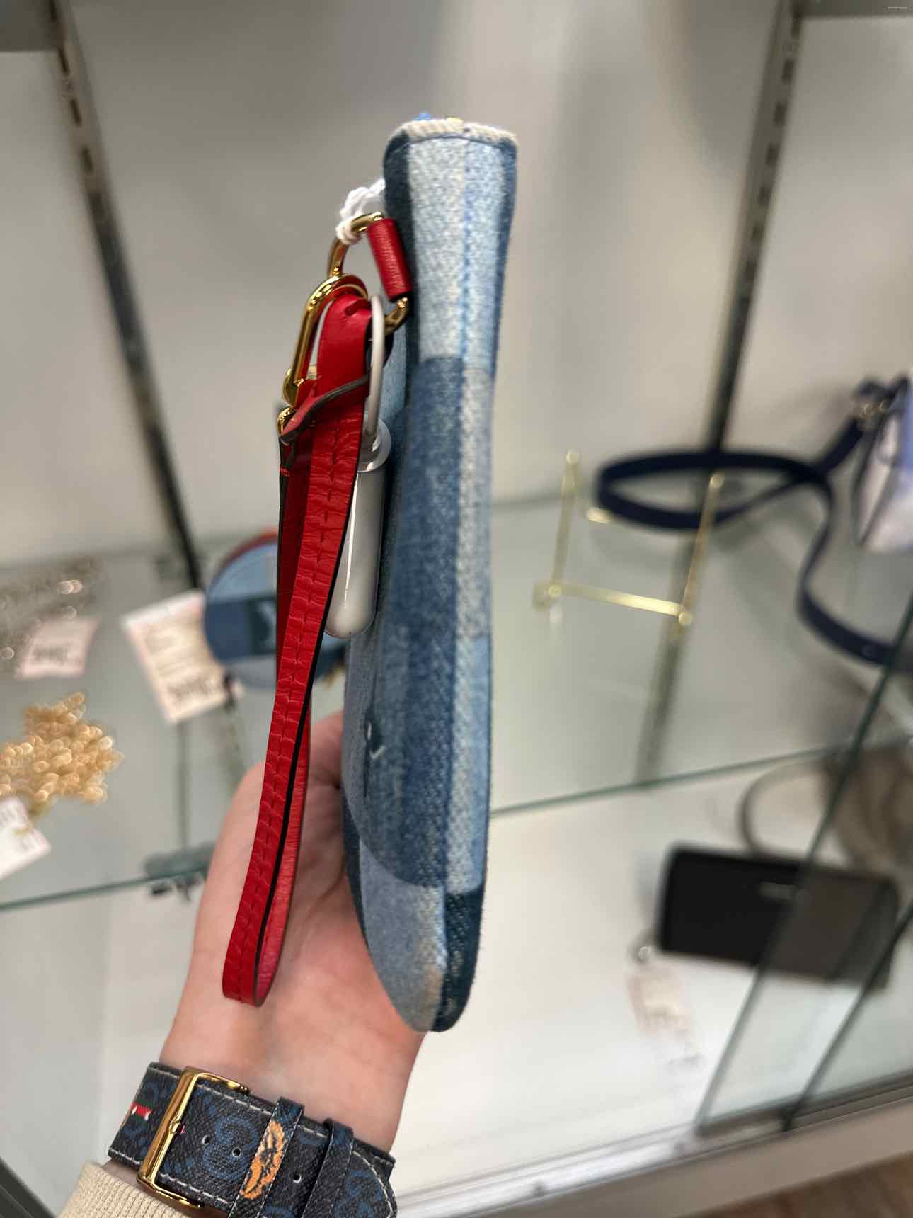 Louis Vuitton Limited Editiion Neverfull Denim Zipper Pouch Wristlet Wallet