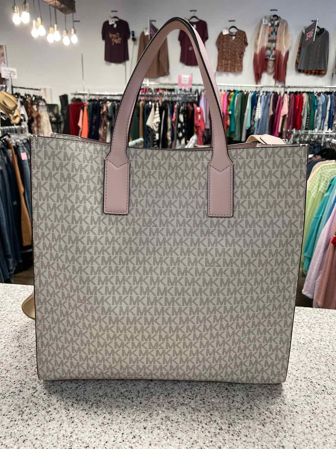 Michael Kors Kenly Large North-South Coated Canvas Tote Bag