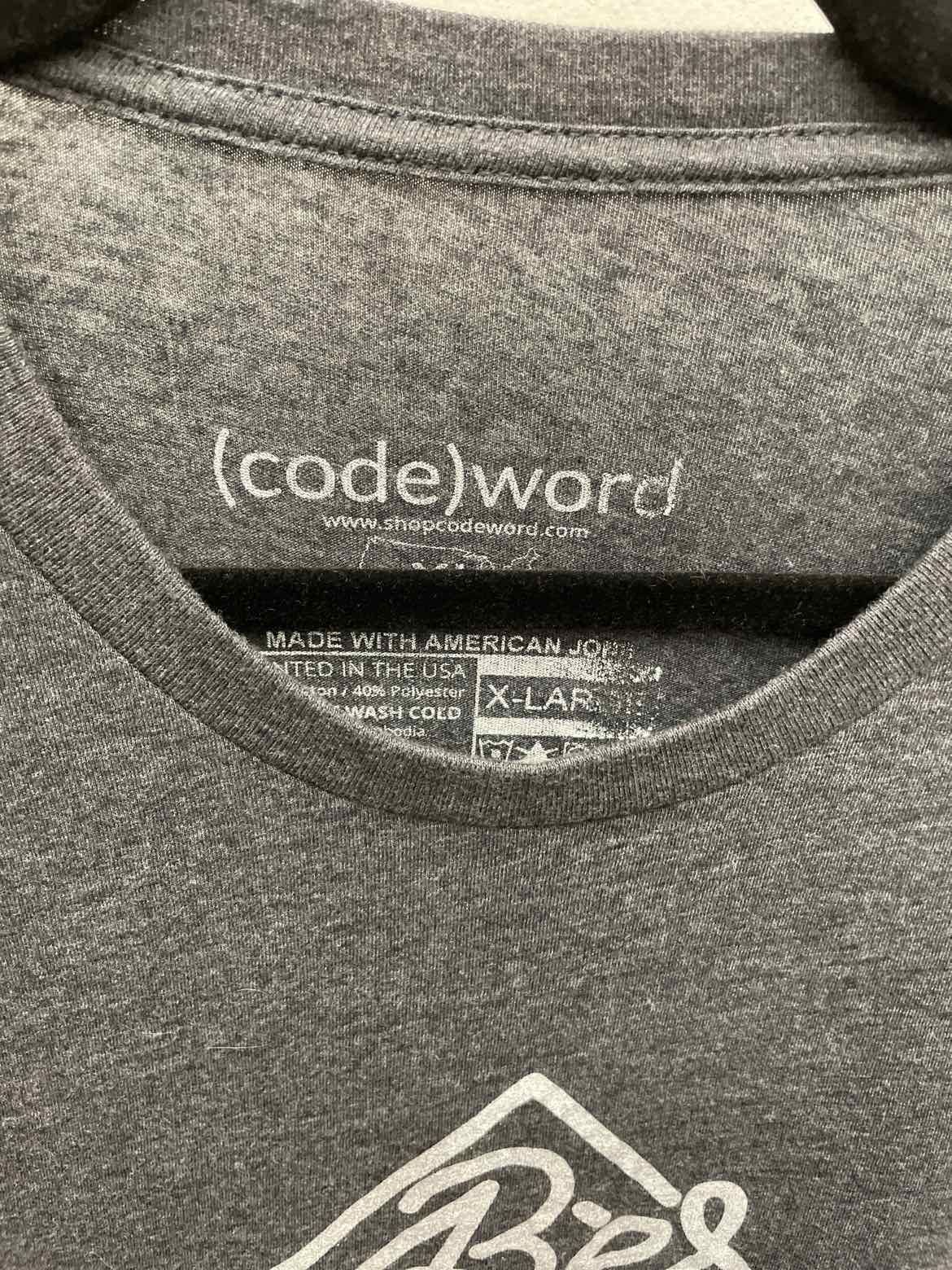 Code Word "Be a Nice Human" graphic tee Size XL Gray Top