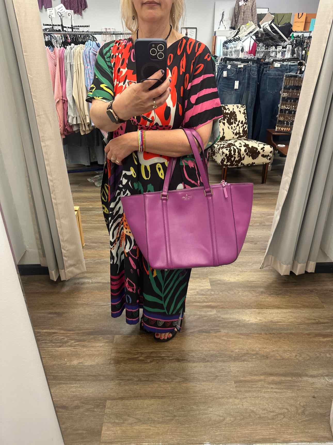Kate Spade Newbury Lane Briar Saffiano Leather Tote Purple Handbag