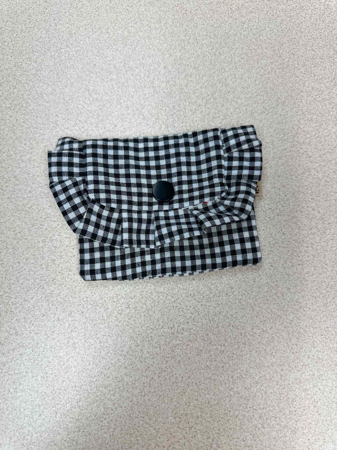 Cotton Snap Coin Pouch in Gingham Print