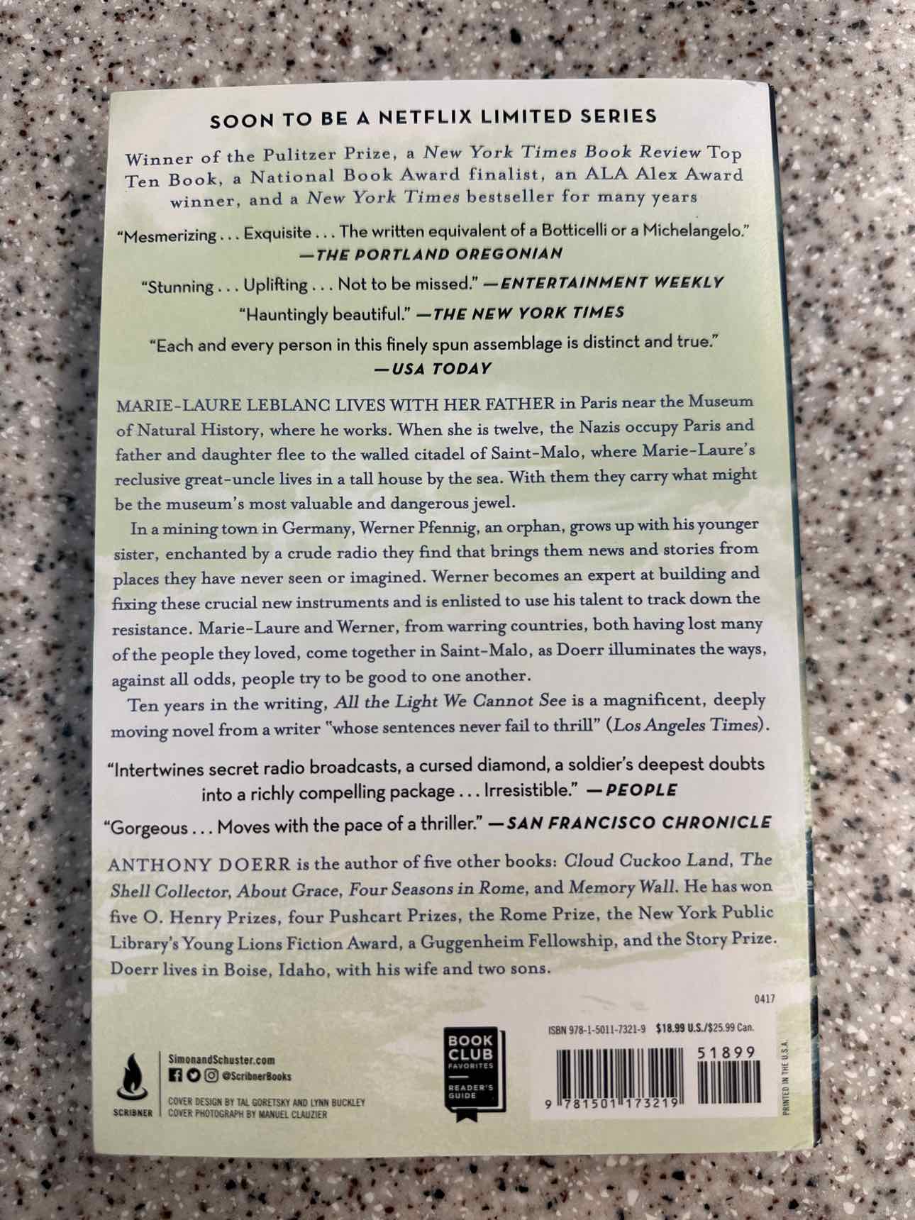 All the Light We Cannot See by Anthony Doerr (paperback) Book