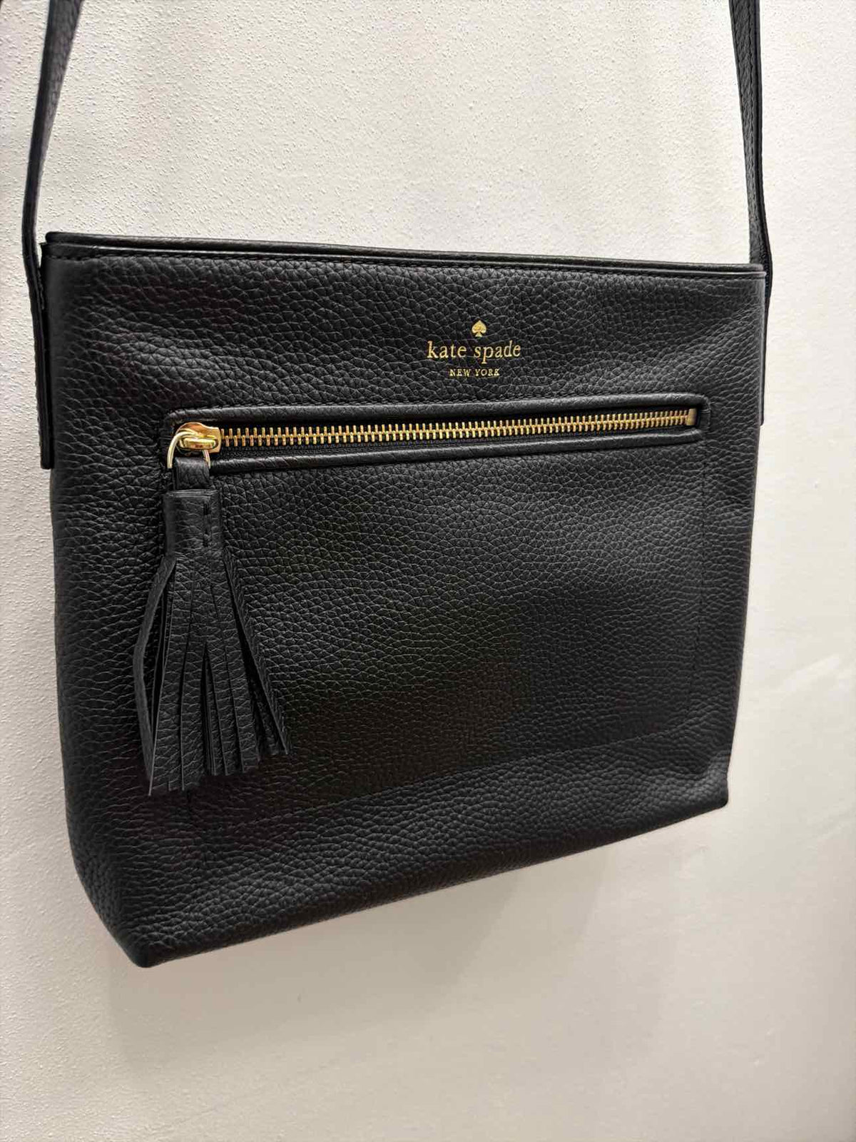Kate Spade Black Chester Street Dessi Crossbody Pebbled Leather Handbag
