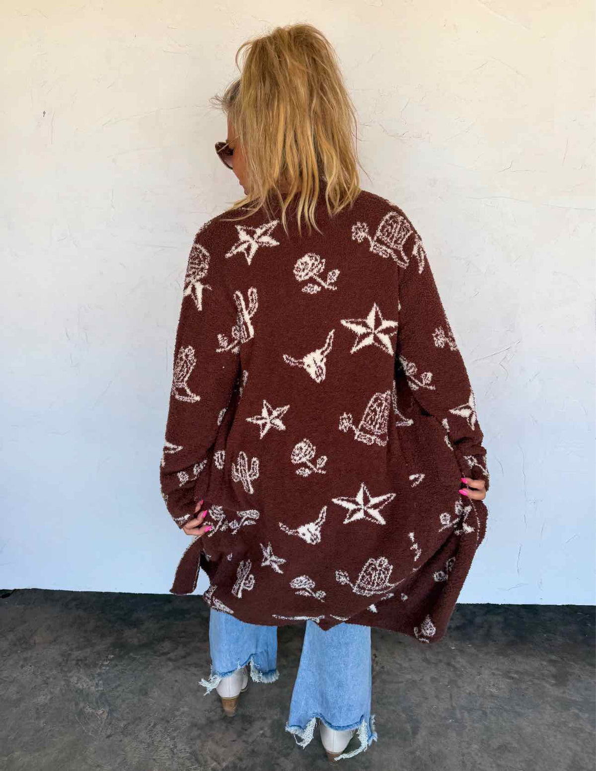 Western Soft Cloud Cardigan with Pockets