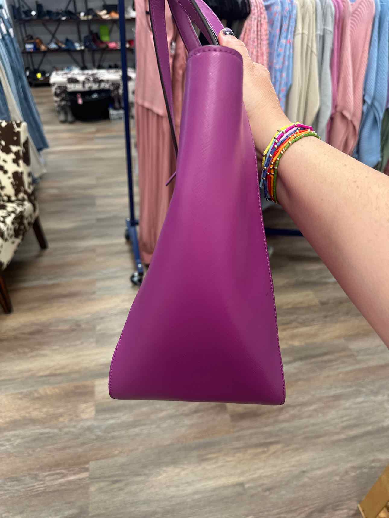 Kate Spade Newbury Lane Briar Saffiano Leather Tote Purple Handbag