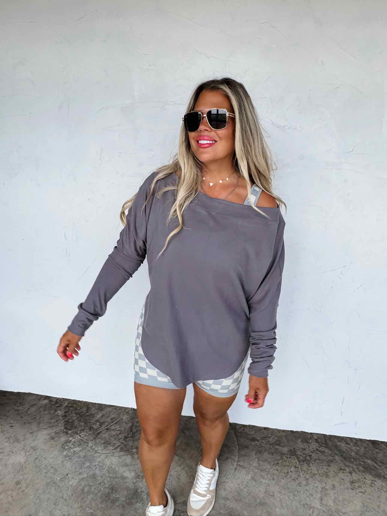 Blakeley Fall Zoey Athleisure Slouch Long Sleeve Top