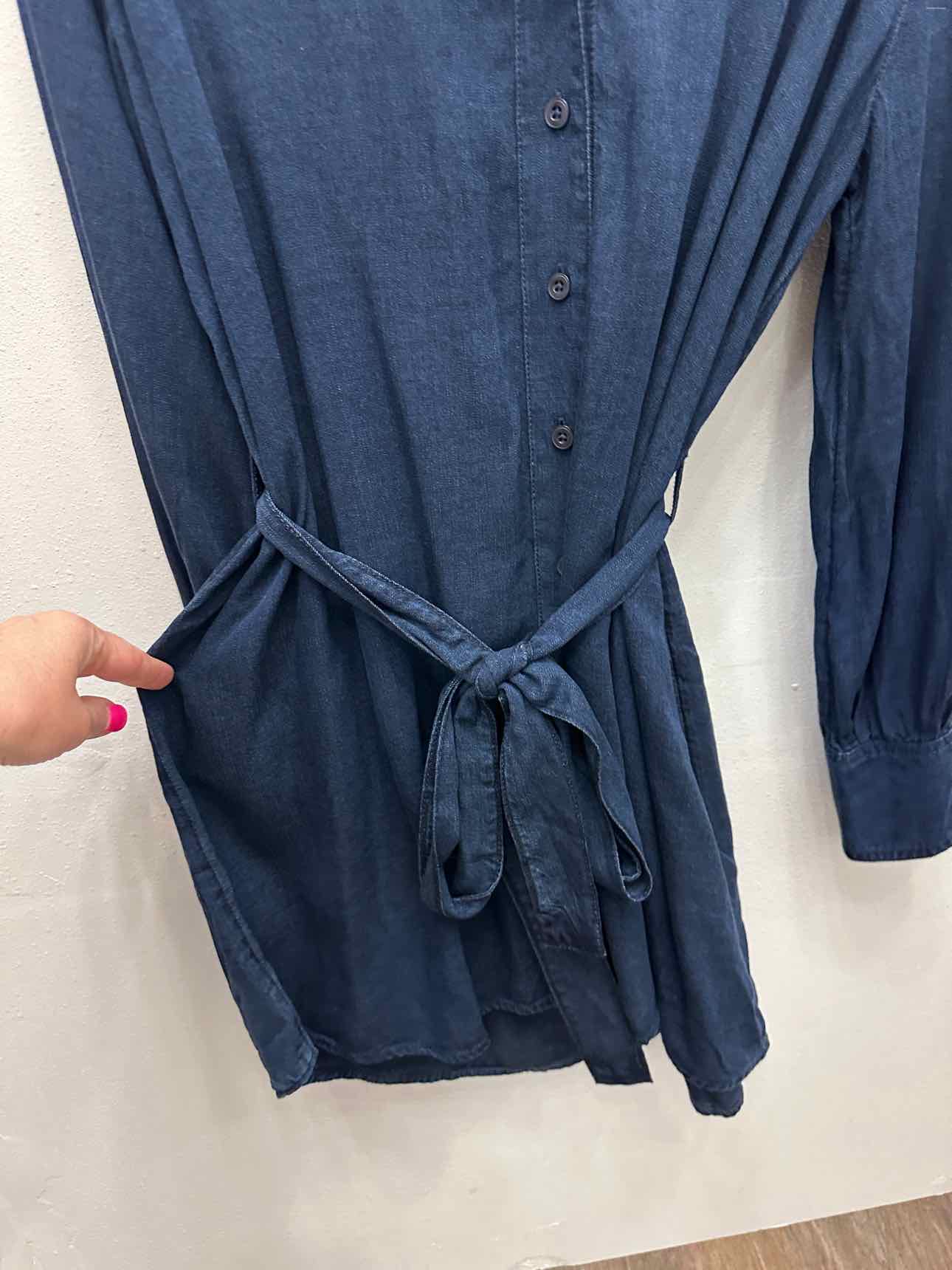Banana Republic Size Small Blue Denim Long Sleeve Shirt Dress