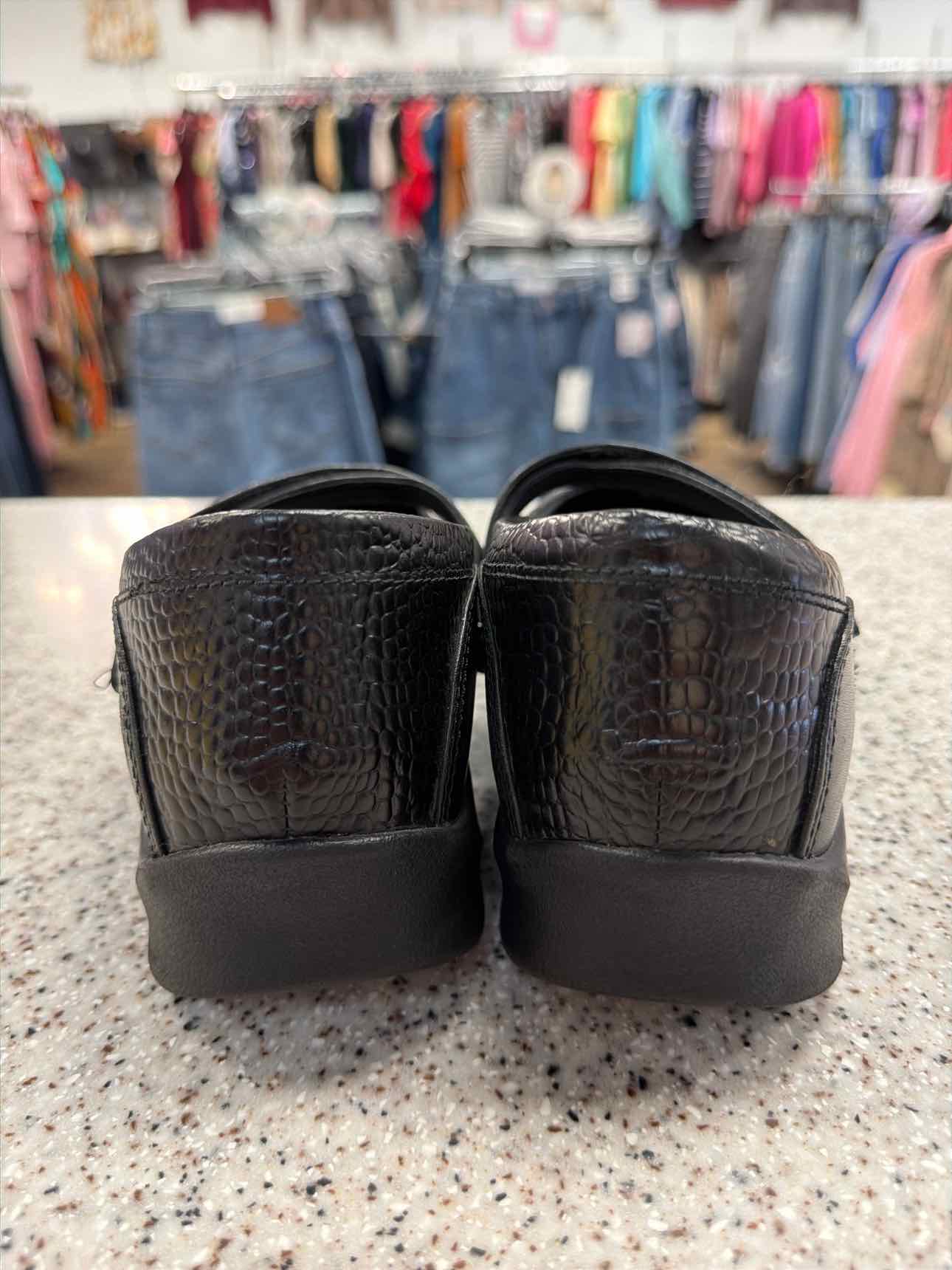 aetrex Size 7W Julia Single Strap Mary Jane Women's Black Shoes