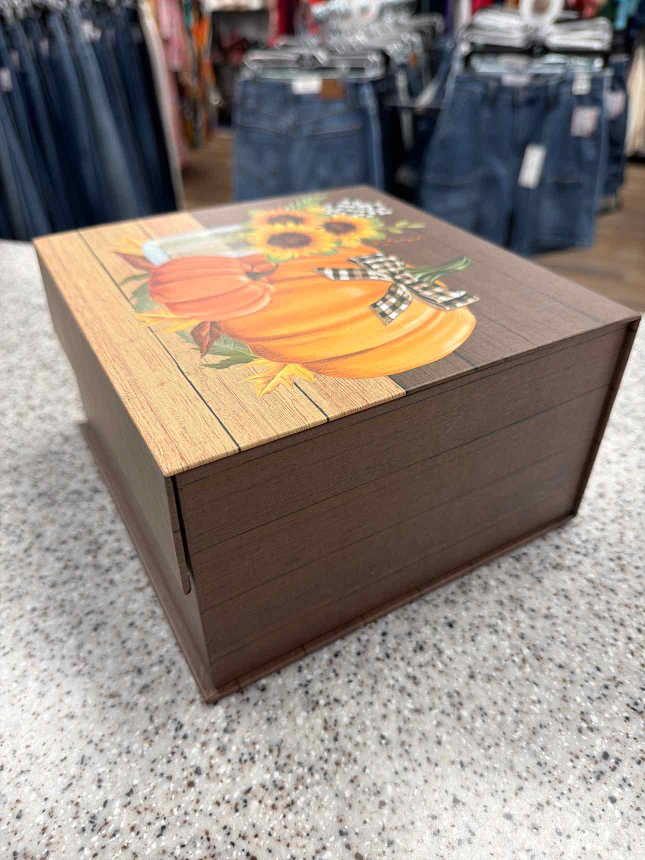 The Spring Shop Decorative Autumn Pumpkin Keepsake Box Decor Storage household