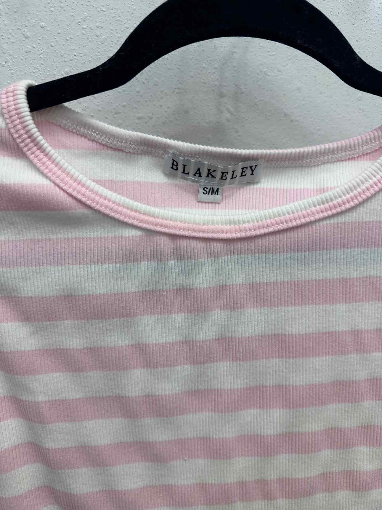 Haven Ribbed Striped Cropped Sleeveless Pink Tank Top