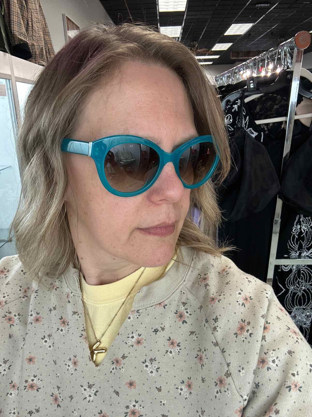 Kate Spade Cordelia/S Teal Aqua Sunglasses with Hard Case