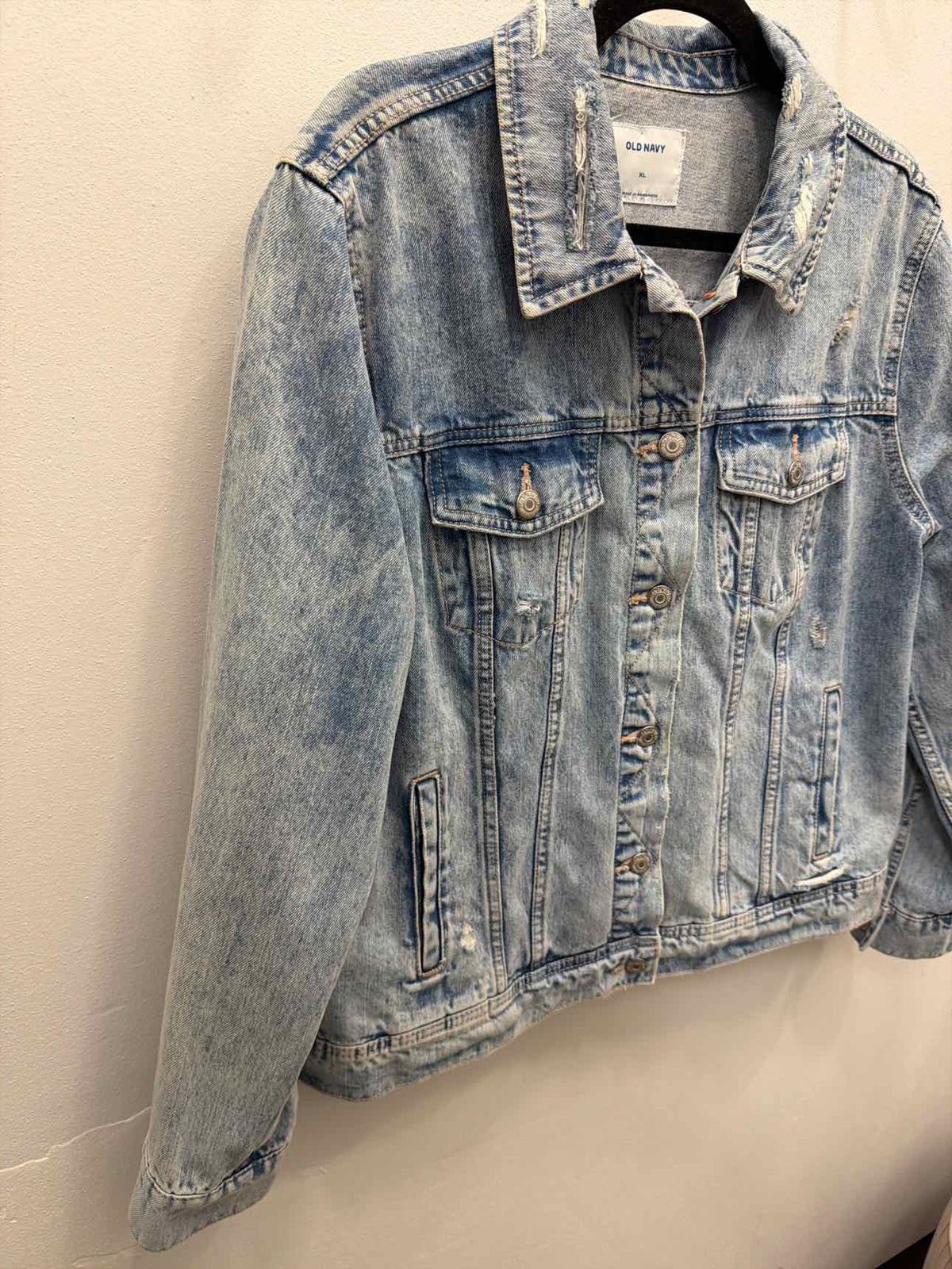 Old Navy Size XL Light Wash Blue Denim Jean Jacket