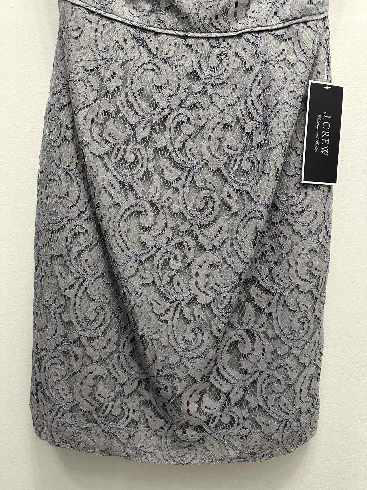 J. Crew NEW NWT Lace Overlay Strapless Size 10 Grey Dress