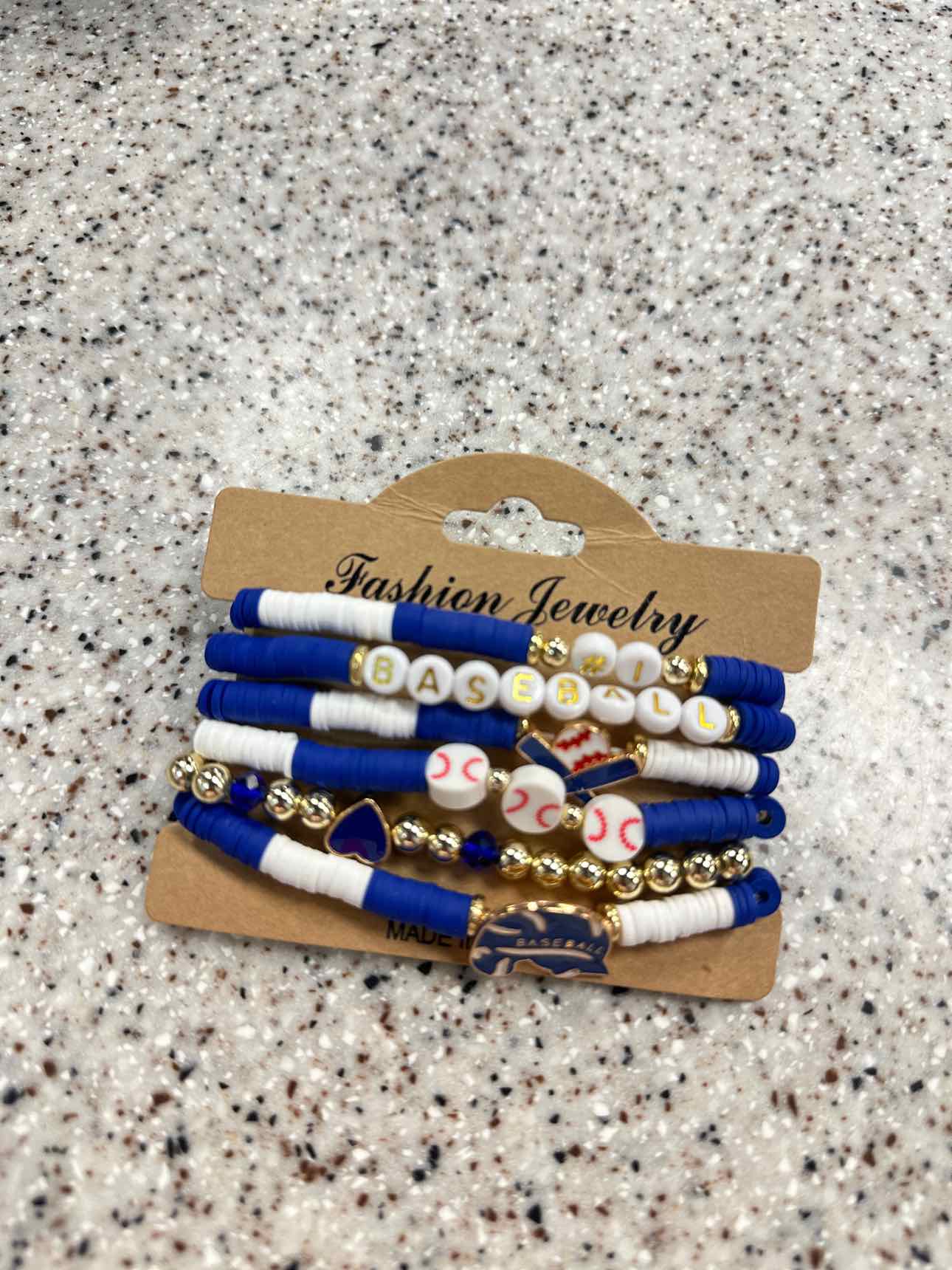 Baseball Set of 6 Stretch Bracelets