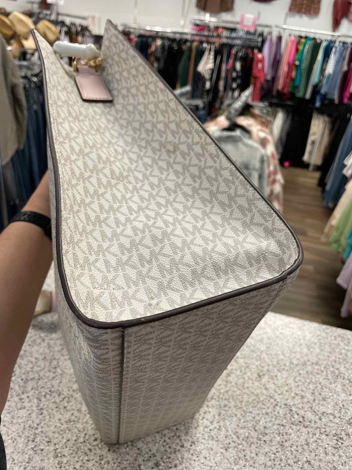 Michael Kors Kenly Large North-South Coated Canvas Tote Bag