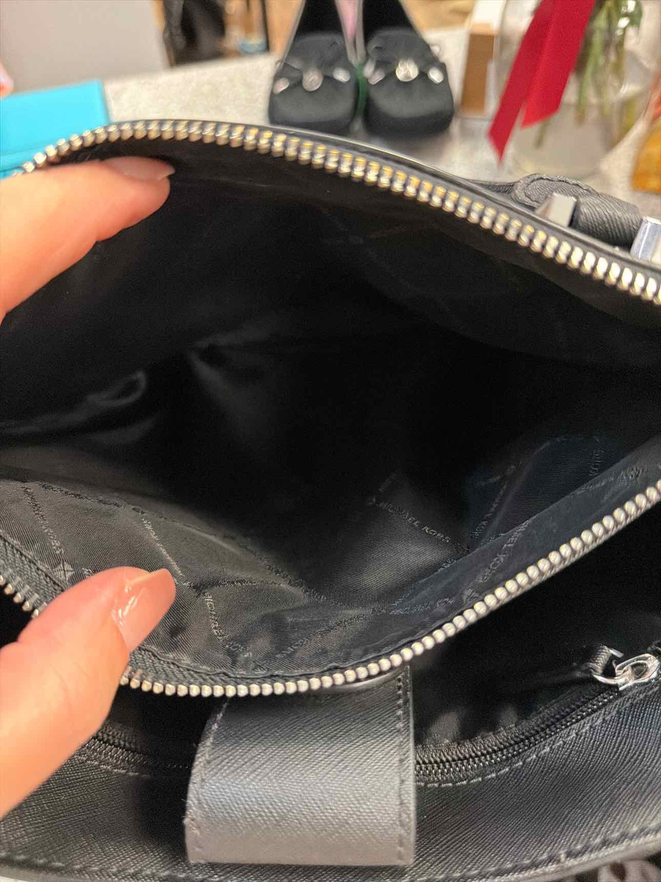 MICHAEL KORS Signature Logo Satchel Black Handbags