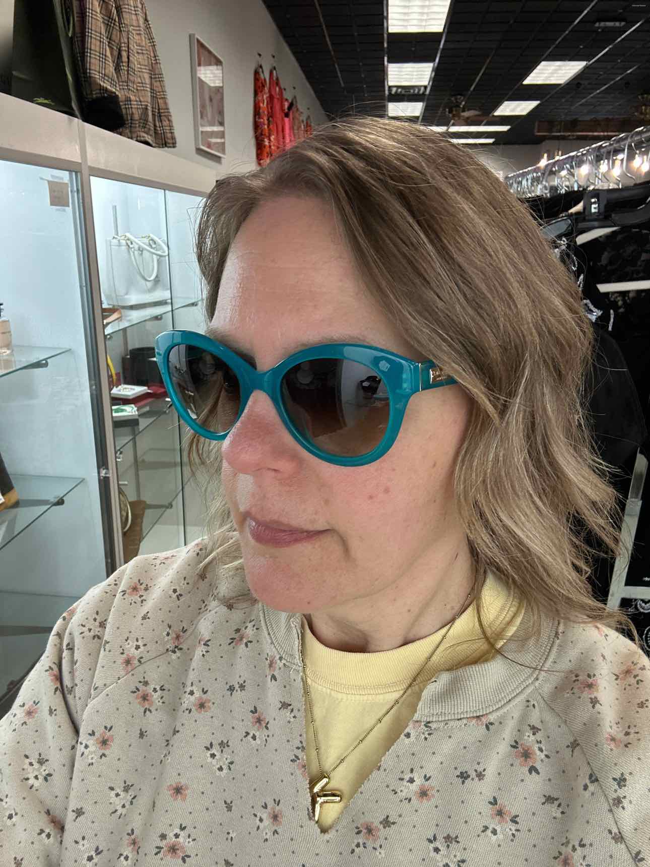 Kate Spade Cordelia/S Teal Aqua Sunglasses with Hard Case