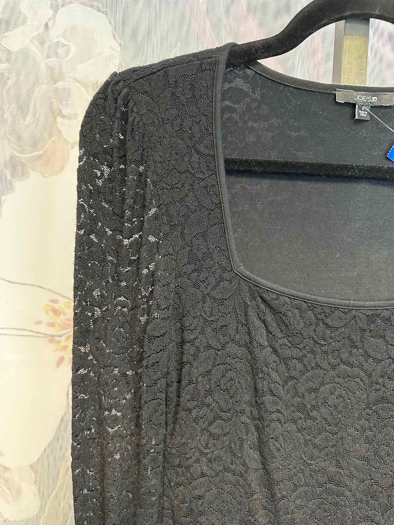 Joe B's Size Small Black Long Sleeve Lace Top