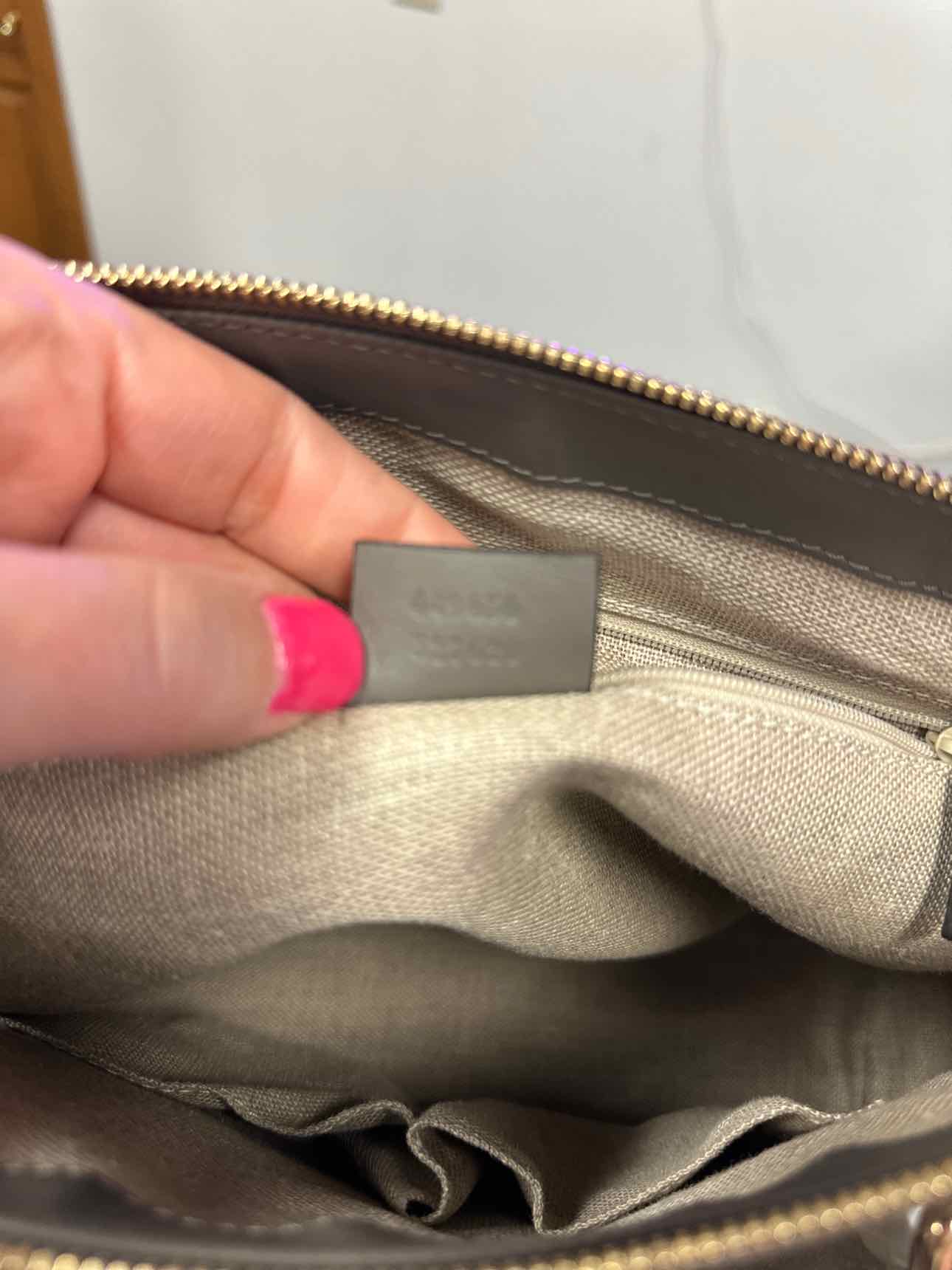 Gucci Size Microguccisima Leather Gray Shoulder Bag Handbags