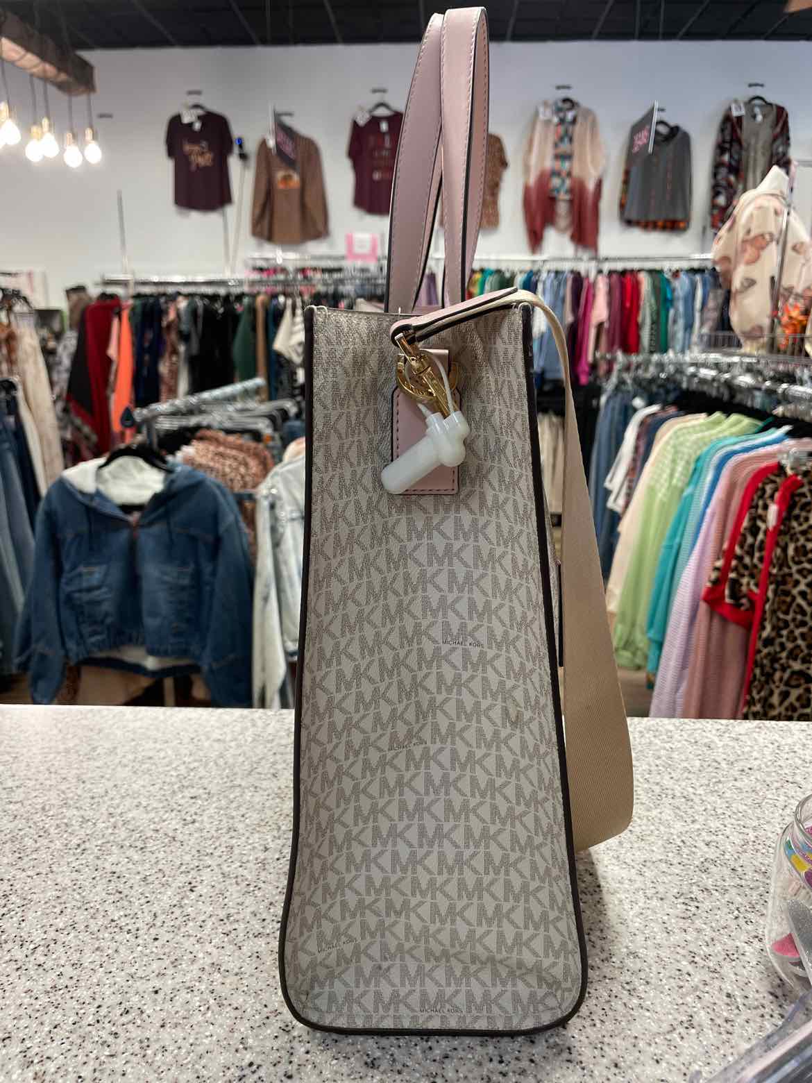 Michael Kors Kenly Large North-South Coated Canvas Tote Bag